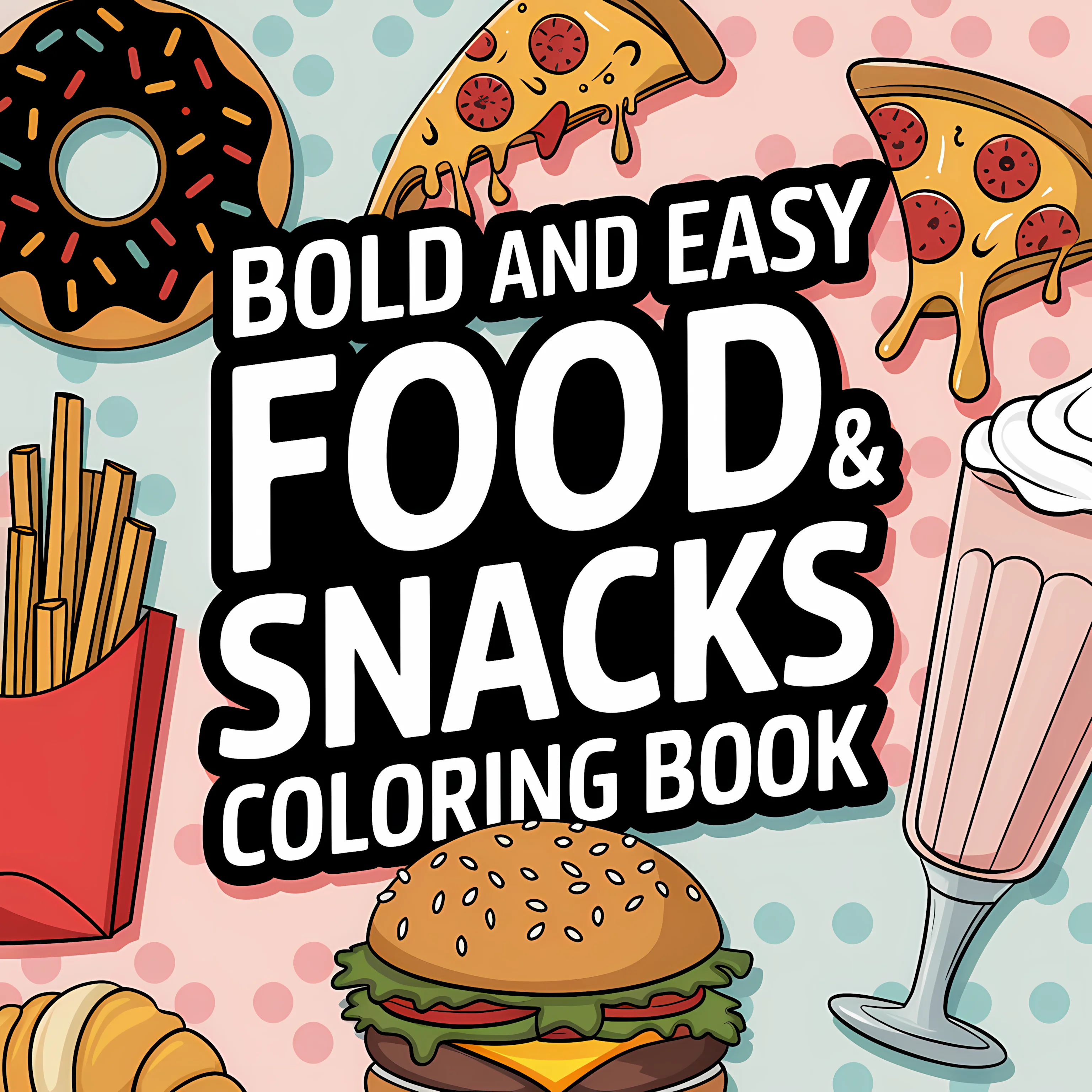 Food Snacks Drawing - Easy Food and Snacks kleurboek voor