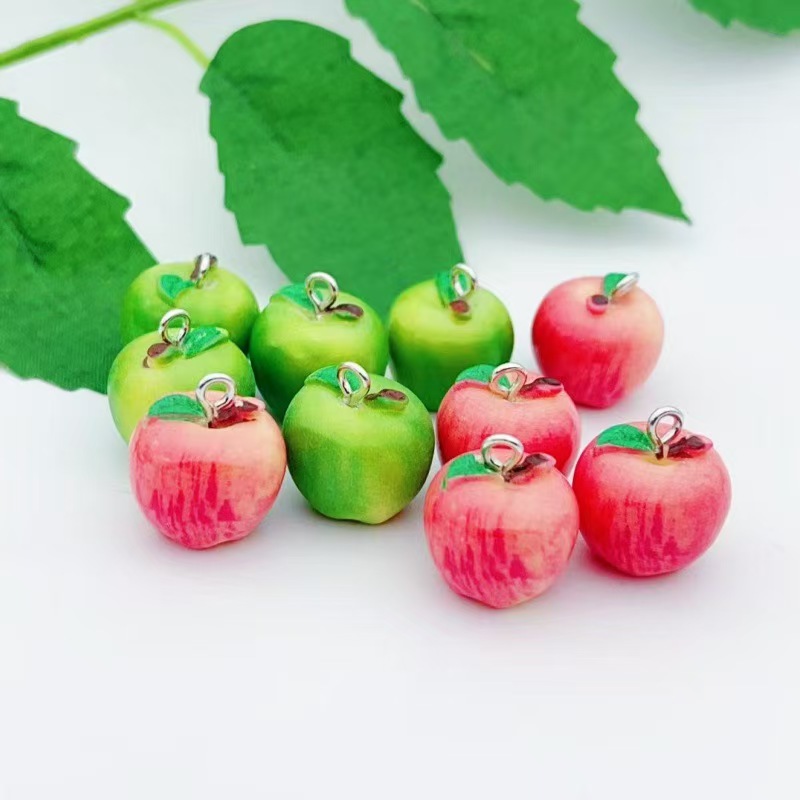 Food & Snacks Coloring - 10 stuks simulatie appelgroen rood miniatuur