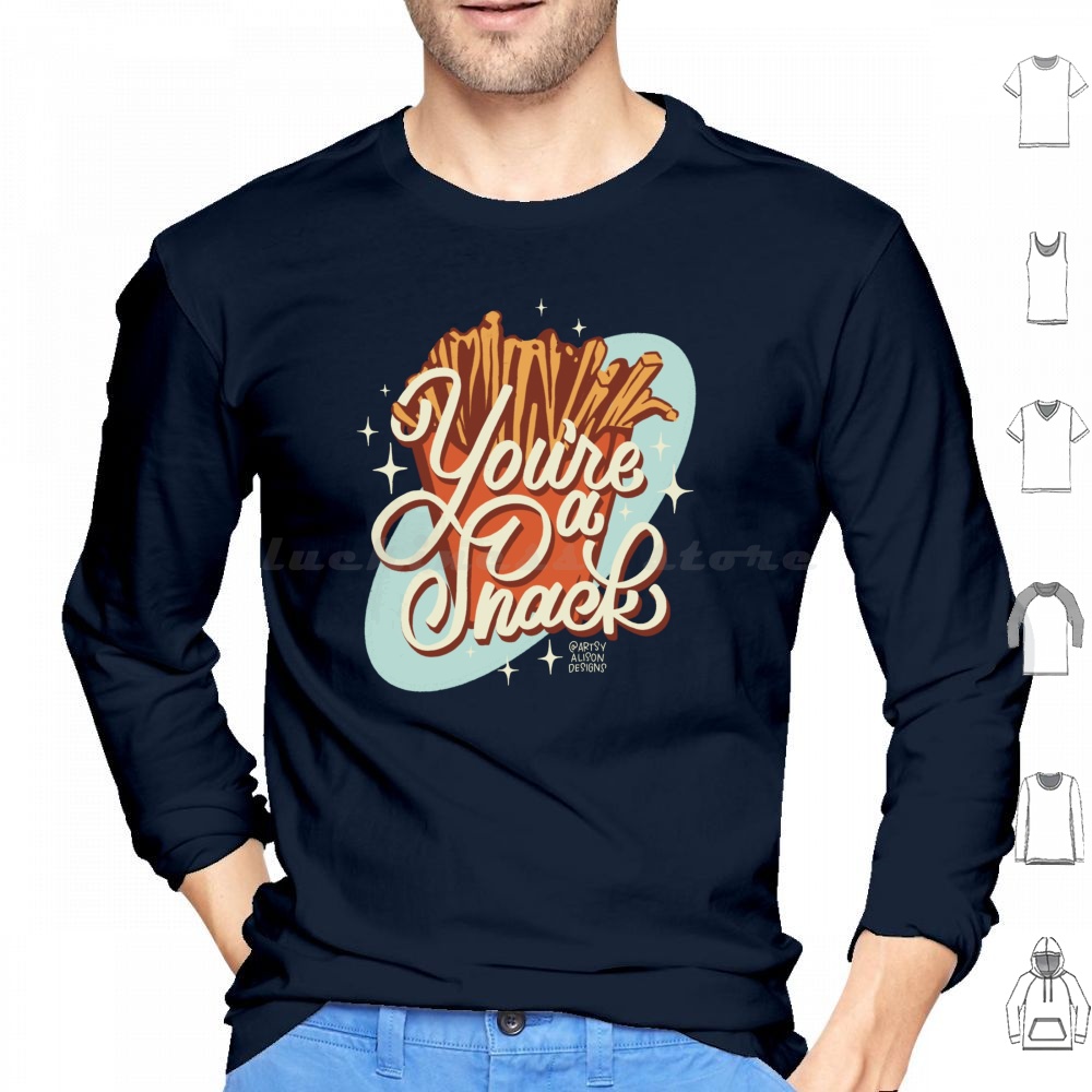 Food Snacks Drawing - Je bent een snack hoodie katoen