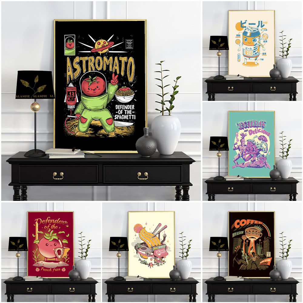 Food Snacks Pictures - Grappig Voedsel Fruit Drinken Poster Mooie