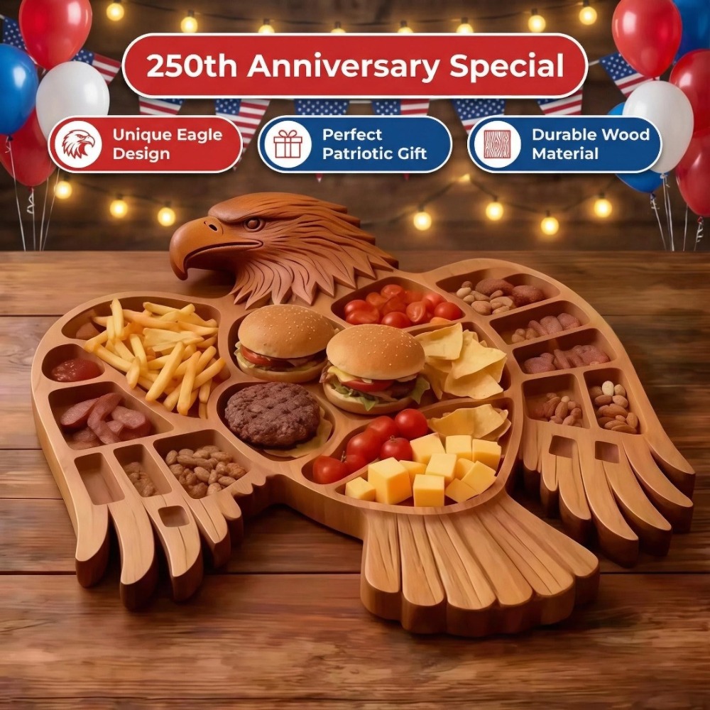 Food Platter Snacks - 250e verjaardag Creatief houten patriottisch adelaarsplateau