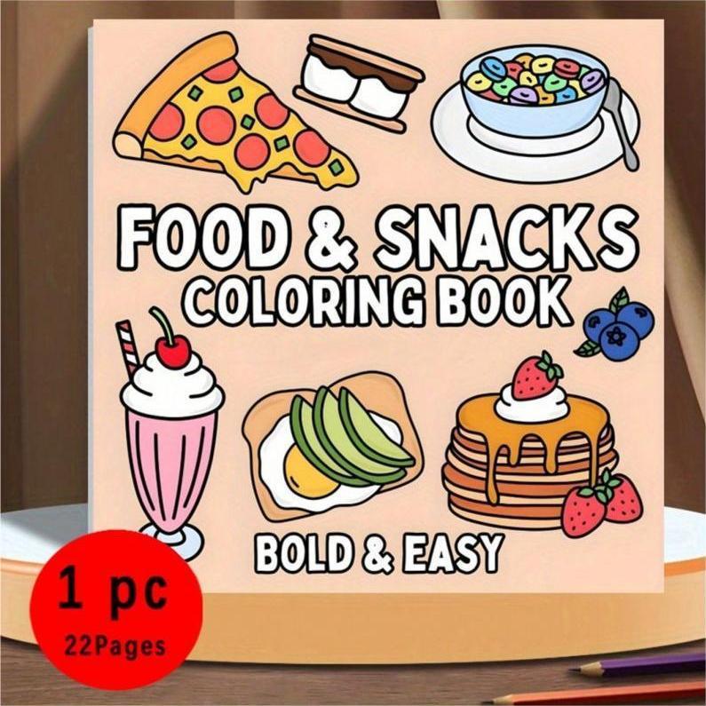 Nieuw kleurboek met voedsel- e - Food Snacks Drawing recensie en prijs