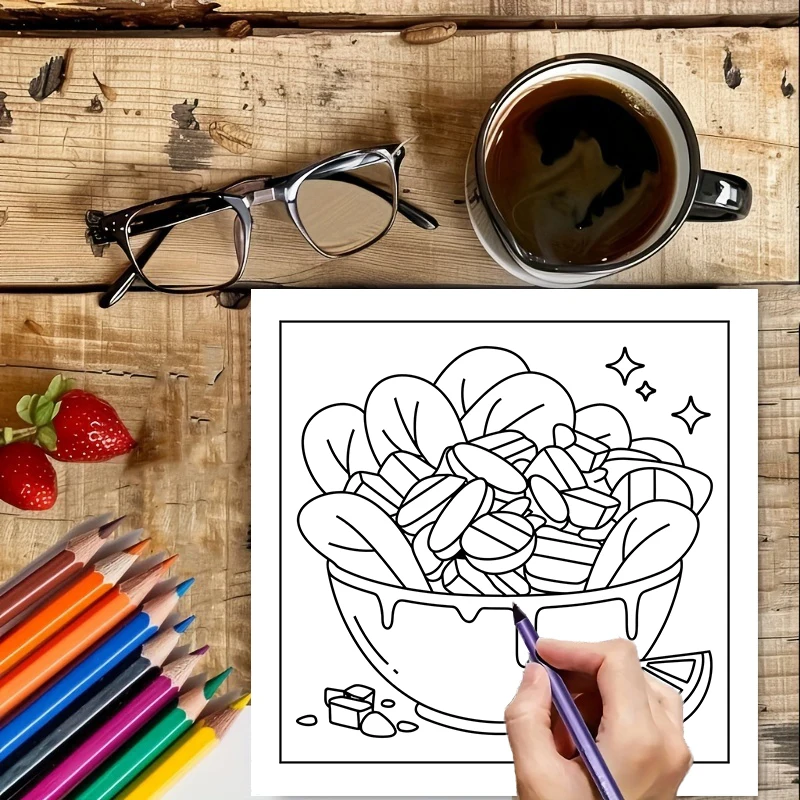 Easy Food and Snacks kleurboek - Food Snacks Drawing recensie en prijs