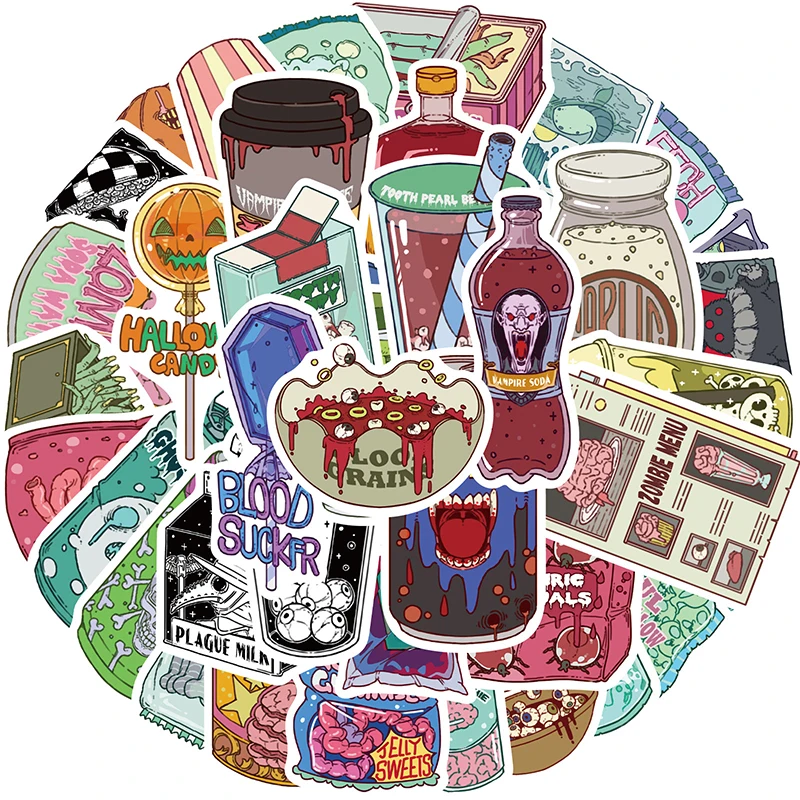 50 STKS Zombie Voedselstickers - Zombie Snacks recensie en prijs
