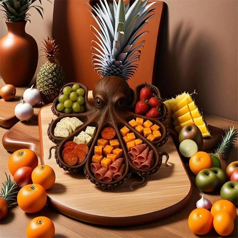 Houten Octopus Dienblad, Multi - Food Platter Snacks recensie en prijs