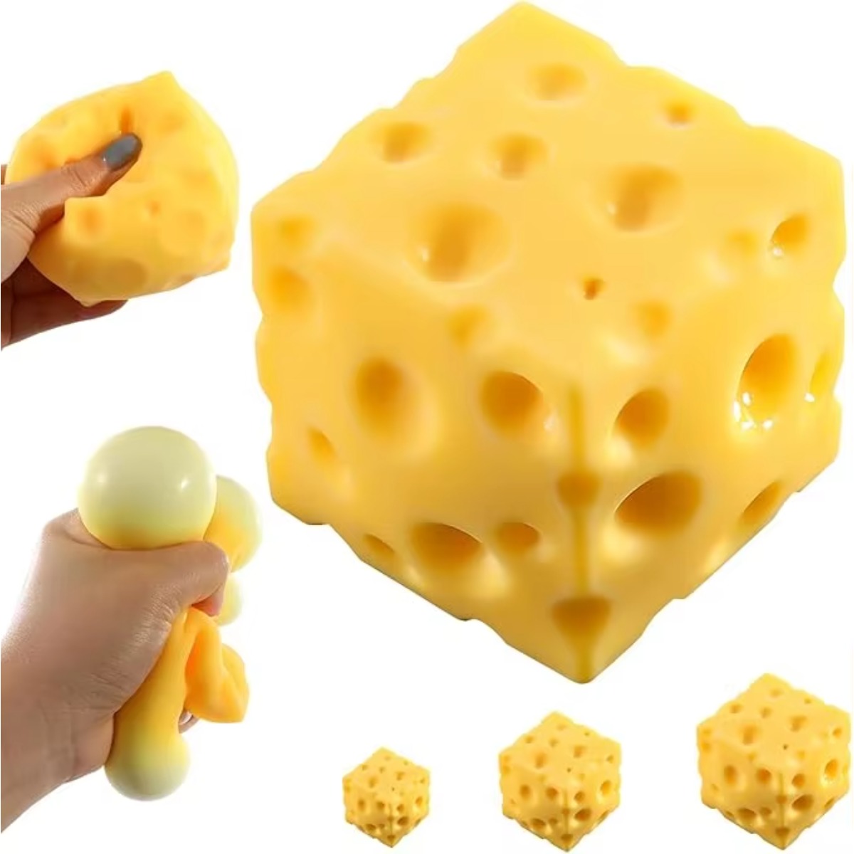 Kaas-stressbal, zacht knijpspe - Food & Snacks Coloring recensie en prijs